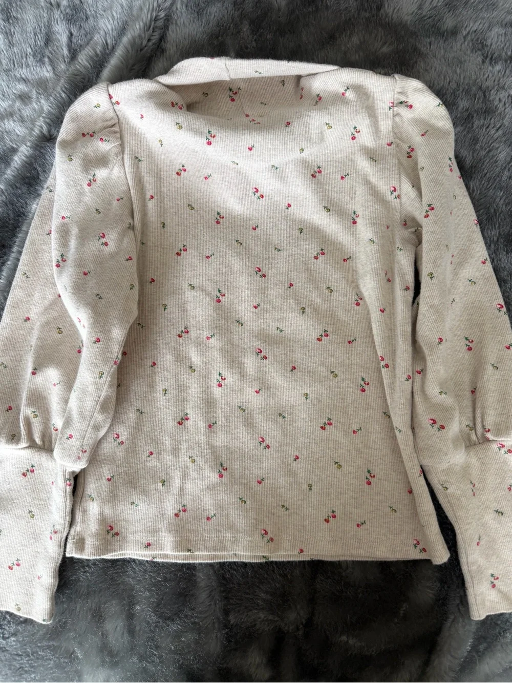 GAP Kids girls floral puff sleeve turtleneck
